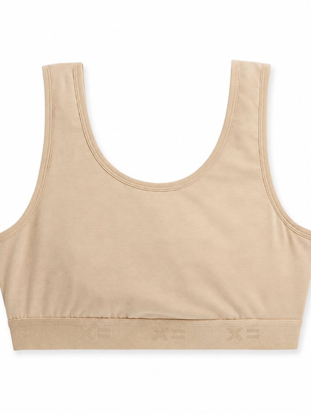 TOMBOYX Compression Plus Racerback Bra Top in Chai Medium Neutral Active Minimal